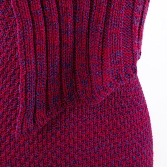 Vintage S Handknit Strapless Sweater Dress Pink - Picture 5 of 9